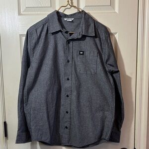 Caterpillar Men's Gray Button-Up Shirt medium